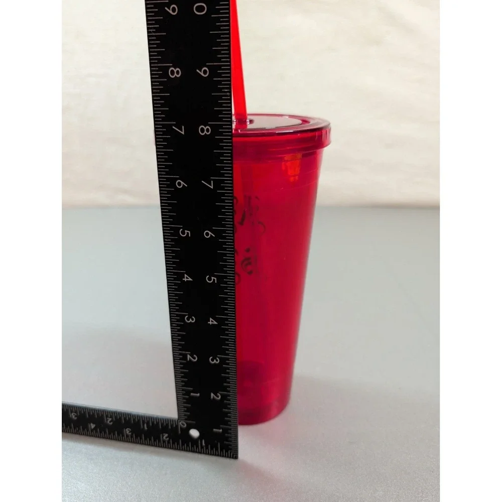 All Sux Red Translucent 20oz Tumbler Cold Cup with Lid and Straw Gothic Font